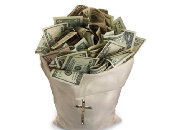 money bag - wealthy church